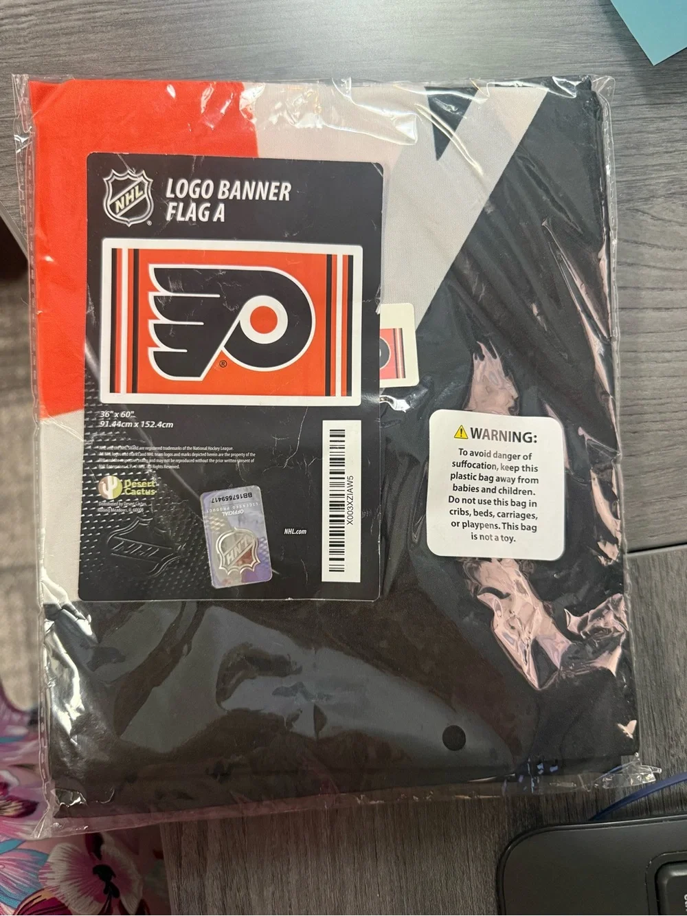 NHL Philadelphia Flyers Flag Banner - Orange, Black, White